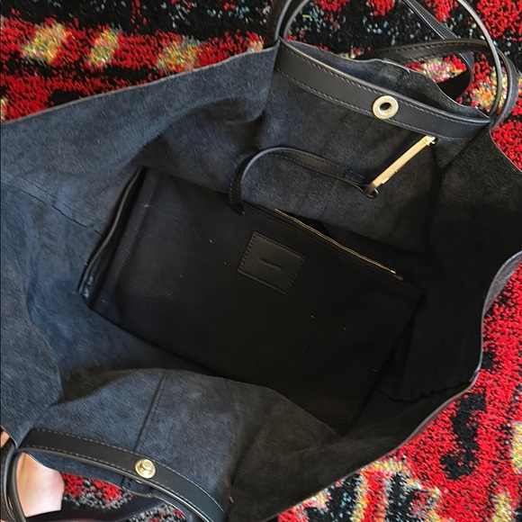 Allsaints Odette Leather Tote in Black Shine Leather - Picture 4 of 6